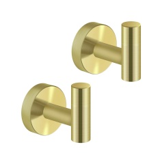 Gold Coat Hooks Bathroom Accessories Metal Wall Mounted Multi Head Clothes Hook Rotatable Zinc Alloy Bathrobe Towel Hook