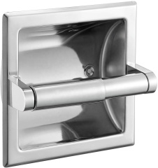 Black Bathroom Kitchen Storage Stainless Steel Toilet Paper Holder With Shelf