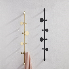 Simple Nordic Style Modern Wall Mount Hanging Brass Gold Coat Rack