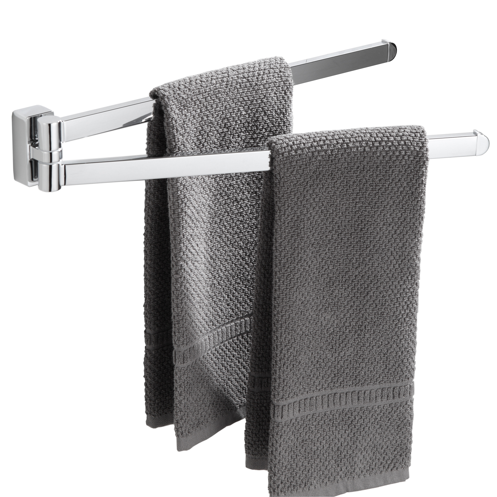 Wall Mounted Adjustable Towel Bar Bathroom Accessories Zinc Alloy Swivel Towel Bar