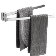 Wall Mounted Adjustable Towel Bar Bathroom Accessories Zinc Alloy Swivel Towel Bar