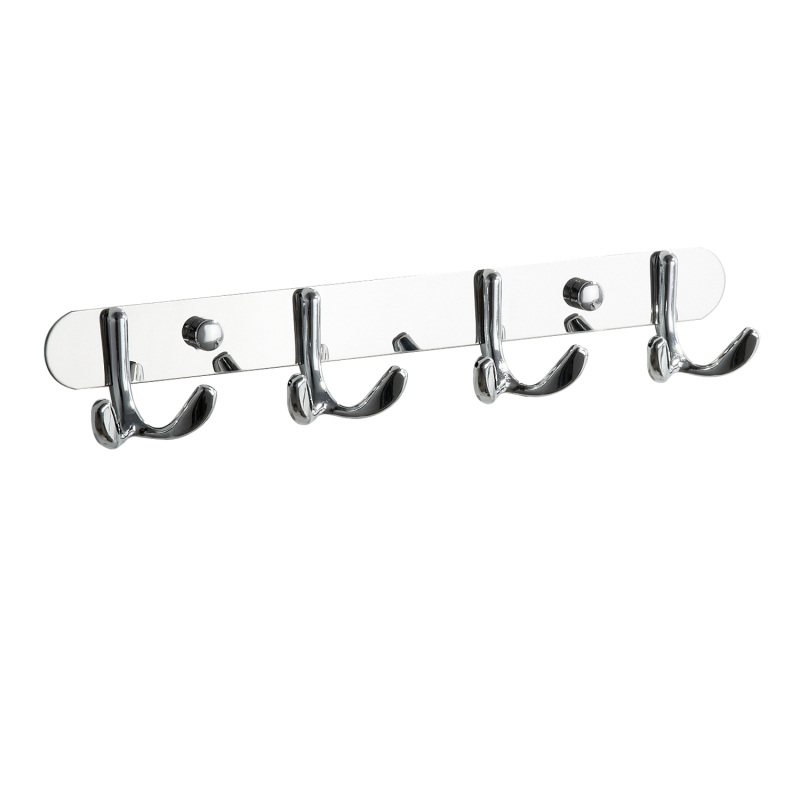 3-6 Basic Hooks Wall Mount Chrome Bathroom Towel Robe Hook