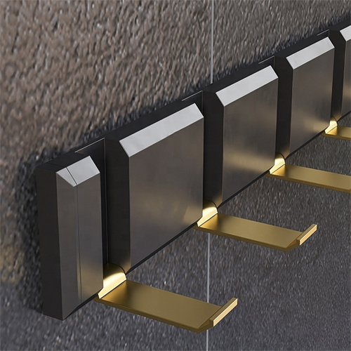 Black Nordic Wall Mount Metal Living Room Bathroom Wardrobe Towel Coat Clothes Hidden Towel Hook