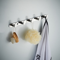 3-6 Basic Hooks Wall Mount Chrome Bathroom Towel Robe Hook