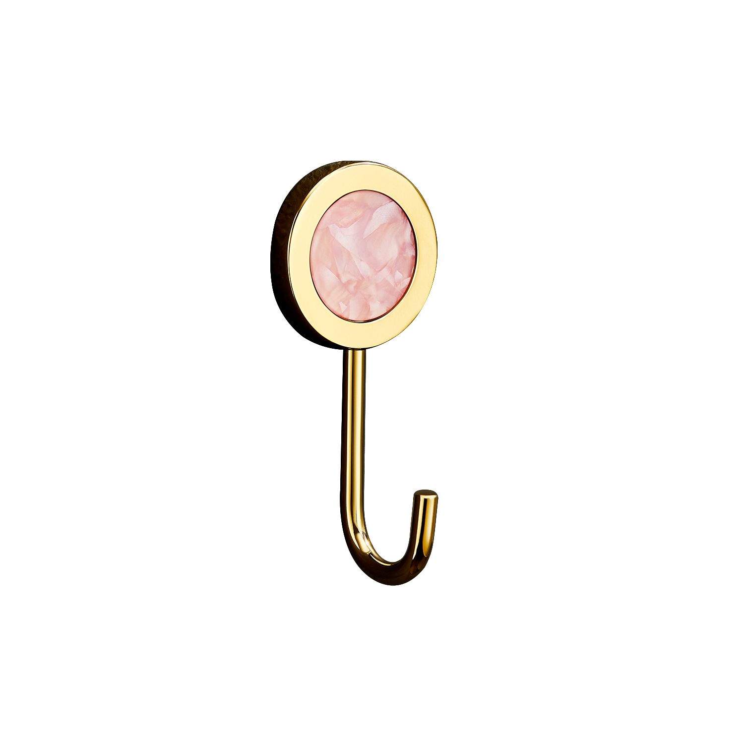 Modern Colorful Stone Brass Hooks Wall Mounted Bathroom Towel Coat Hook Robe Hook