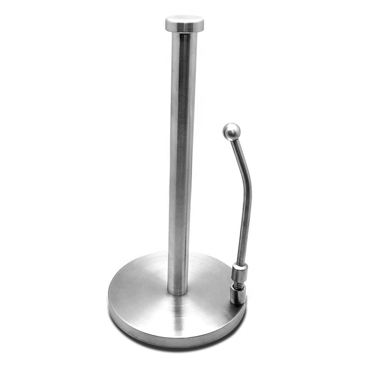 Black Bathroom Kitchen Storage Stainless Steel Toilet Paper Holder With Shelf