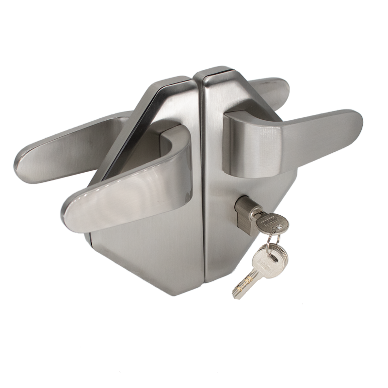 Wholesale Price Automatic Lock Brass Cylinder Glass Door Lock With Handle