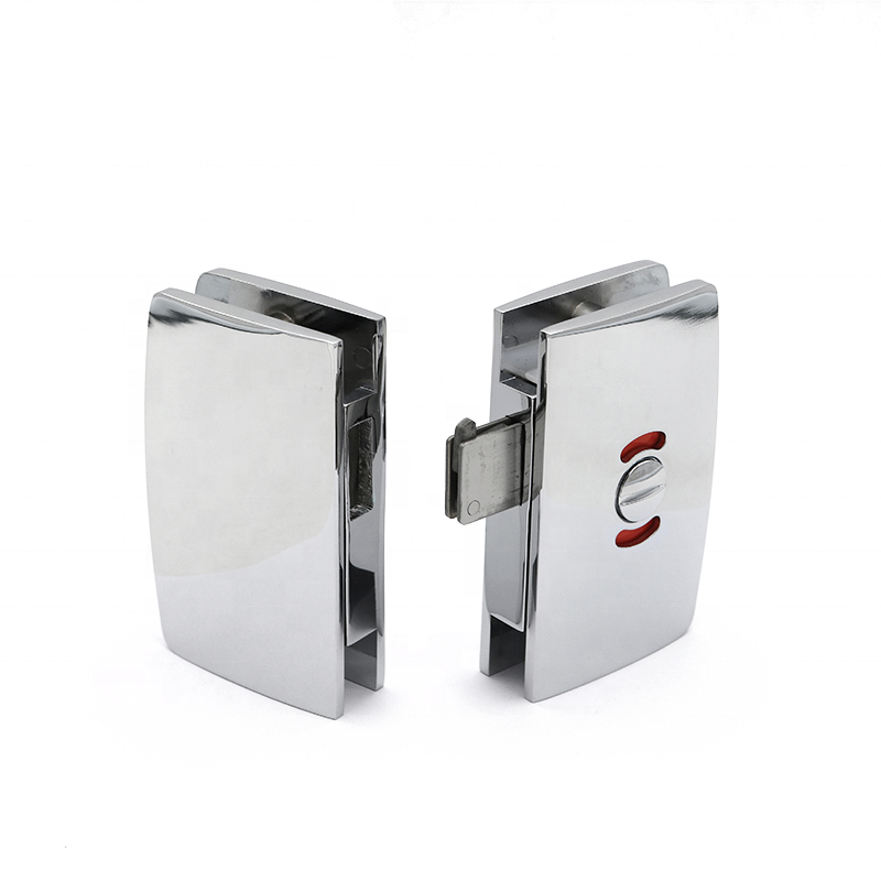 Lock Suppliers Glass Hardware Double Side Zinc Alloy Lock For Shopping Mall Toilet