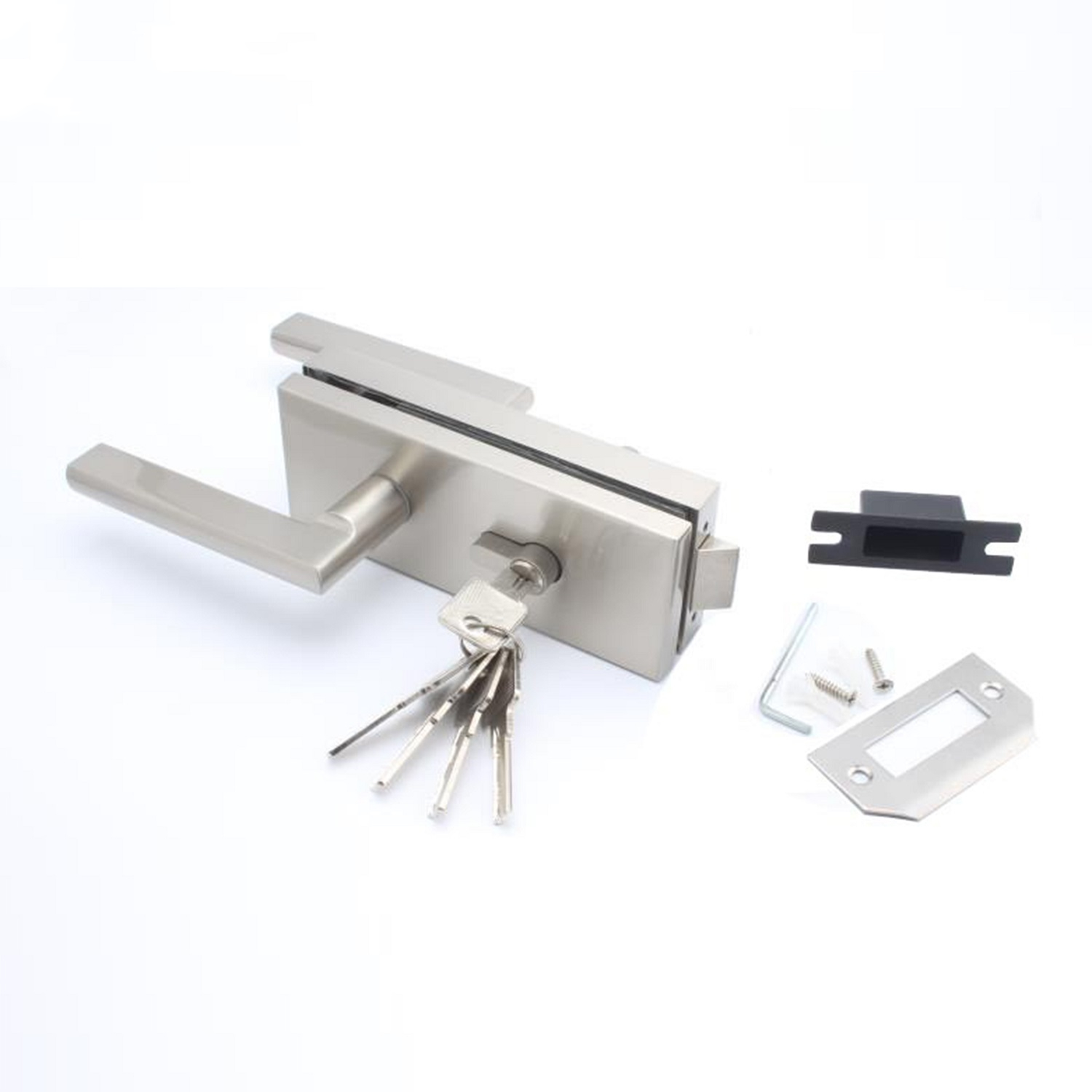 Wholesale Price Automatic Lock Brass Cylinder Glass Door Lock With Handle