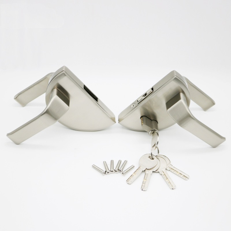 Wholesale Price Automatic Lock Brass Cylinder Glass Door Lock With Handle