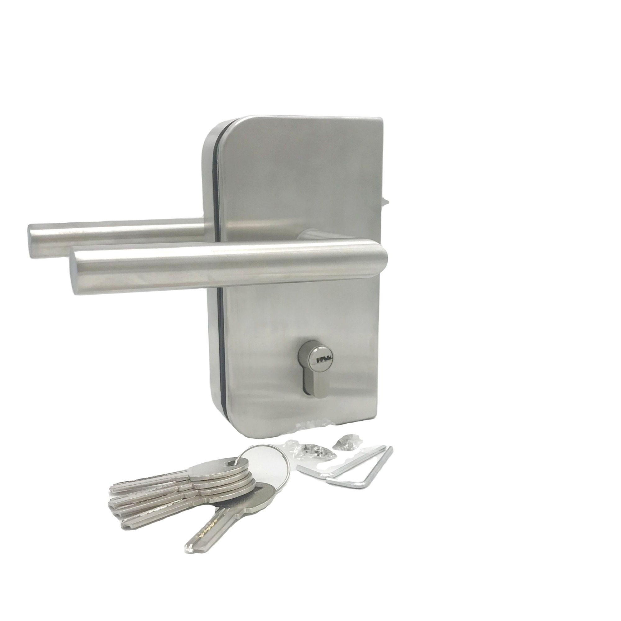 Wholesale Price Automatic Lock Brass Cylinder Glass Door Lock With Handle
