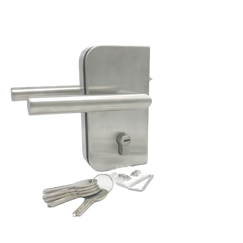 Wholesale Price Automatic Lock Brass Cylinder Glass Door Lock With Handle