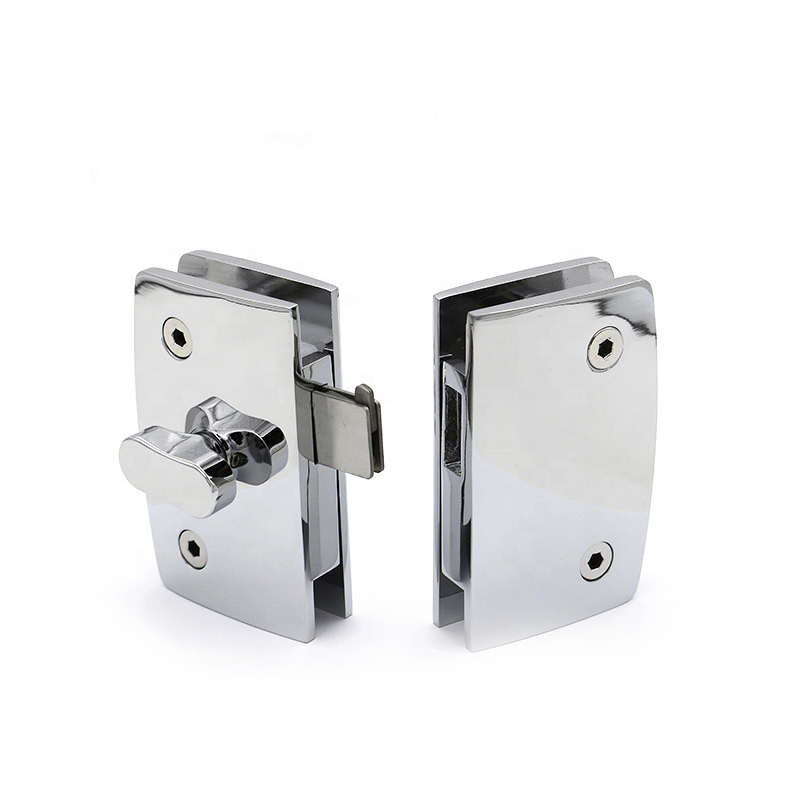 Lock Suppliers Glass Hardware Double Side Zinc Alloy Lock For Shopping Mall Toilet