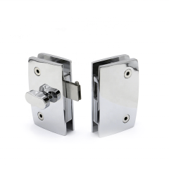 Lock Suppliers Glass Hardware Double Side Zinc Alloy Lock For Shopping Mall Toilet