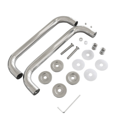 Glass Door Handle Sliding Push Pull Hardware Black Gold Brushed Silver Double Sided Offset Shower Patio Wooden Stainless H Shape