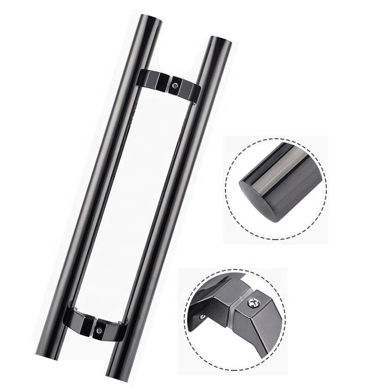 Designer Handle Stainless Steel Modern Matte Black Gold Luxury Front Door Aluminum Shower Glass Main Wooden Door