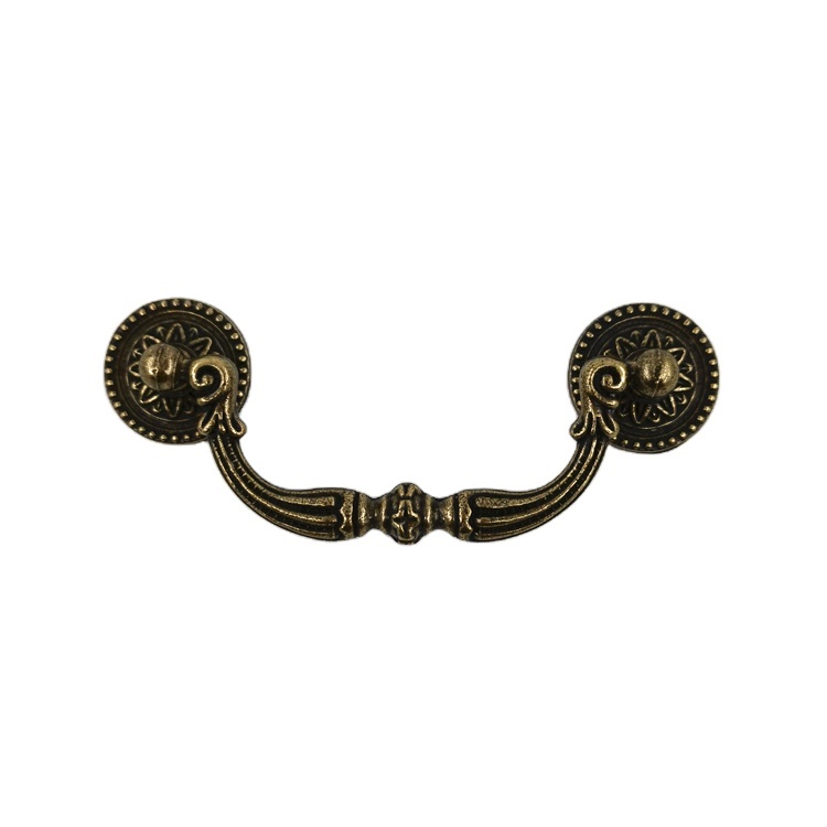 Russia Market Classic Brass Zinc Casting Cabinet Antique Drawer Pull Handle Wholesale