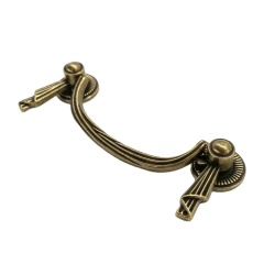 Russia Market Classic Brass Zinc Casting Cabinet Antique Drawer Pull Handle Wholesale