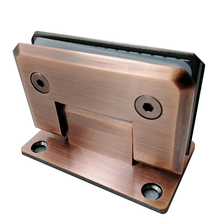 Gold Black 90 180 dDegree Frameless Glass Door Pivot Hinge Brass Zinc Alloy Stainless Steel Shower Bathroom Screen Enclosure