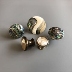 Modern Design Hardware Supplies Euro Furniture Cabinet Drawer Brass shell knob Handle And Knob