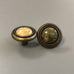 Wholesale Decorative Drawer Cabinet Furniture Hardware Quartz Handle Natural Stone Pull Knob