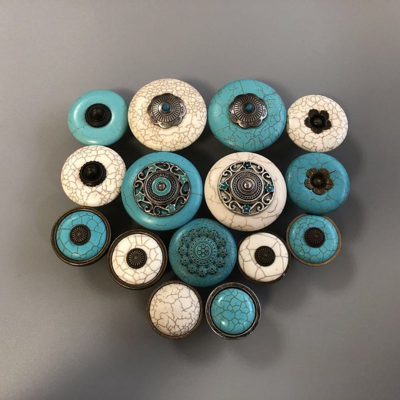 Wholesale Decorative Drawer Cabinet Furniture Hardware Quartz Handle Natural Stone Pull Knob