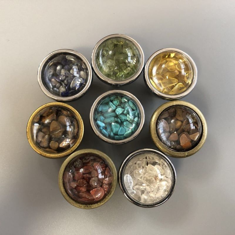 Wholesale Decorative Drawer Cabinet Furniture Hardware Quartz Handle Natural Stone Pull Knob