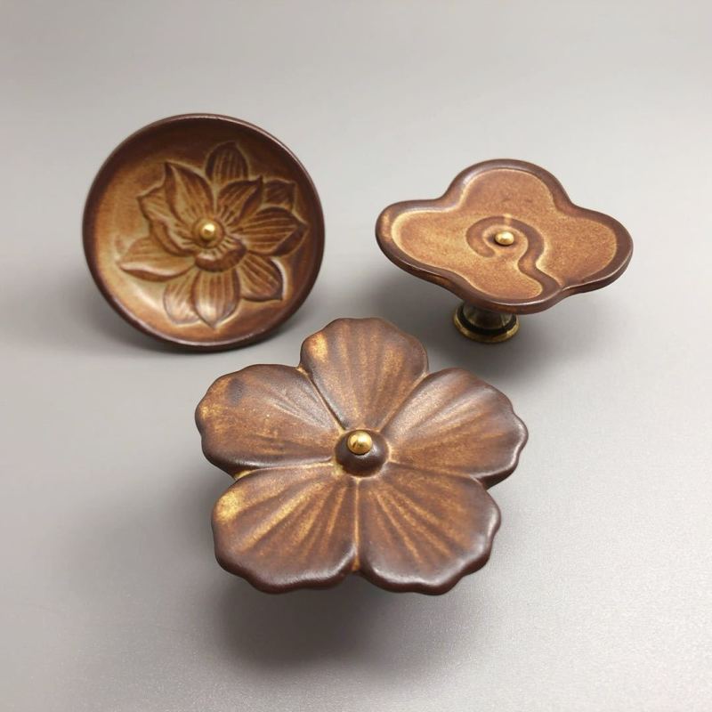 Decorative Ceramic Door Knobs Cabinet Drawer Knobs and Pulls Furniture Handles