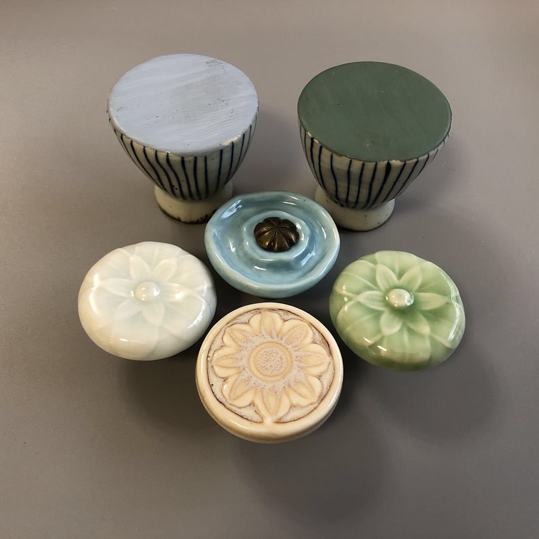 Decorative Ceramic Door Knobs Cabinet Drawer Knobs and Pulls Furniture Handles