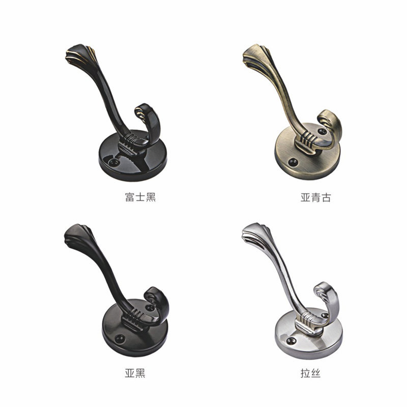 Simplicity Gold Nickel Black Wall Single Coat Hanger Entrance Living Room Bathroom Wardrobe Clothing Coat Hook