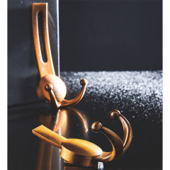 Metal Vintage Double Towel Coat Hook Wall Mount Black Zinc Coat Hook