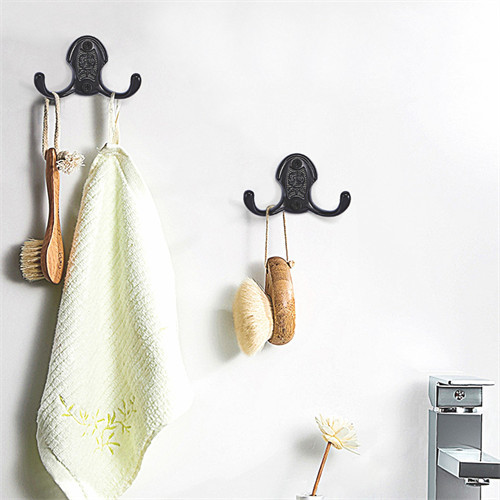 Milan Oil Rubbed Bronze Double Robe Coat Hooks Wall Wire Rack Wall Mount Coat Hook