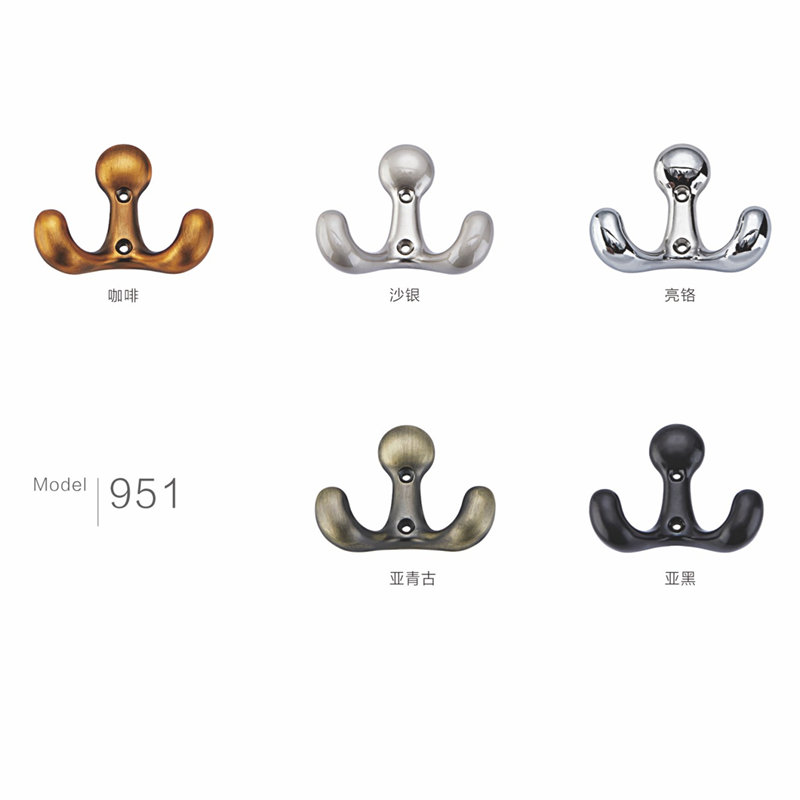 Simplicity Gold Nickel Black Wall Single Coat Hanger Entrance Living Room Bathroom Wardrobe Clothing Coat Hook