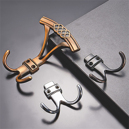 Milan Oil Rubbed Bronze Double Robe Coat Hooks Wall Wire Rack Wall Mount Coat Hook