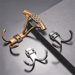 Milan Oil Rubbed Bronze Double Robe Coat Hooks Wall Wire Rack Wall Mount Coat Hook