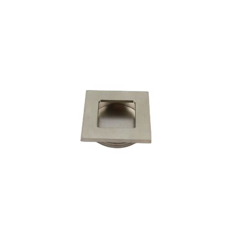Recessed Furniture Hardware Zinc Concealed Hidden Flush Pull Cabinet Handle