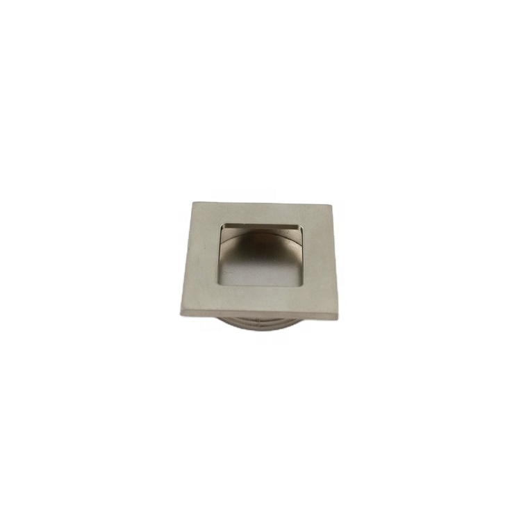 Recessed Furniture Hardware Zinc Concealed Hidden Flush Pull Cabinet Handle