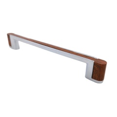 India, Bangladesh Market Double Finish Cp Gold Wood Color Zinc Cabinet Handle