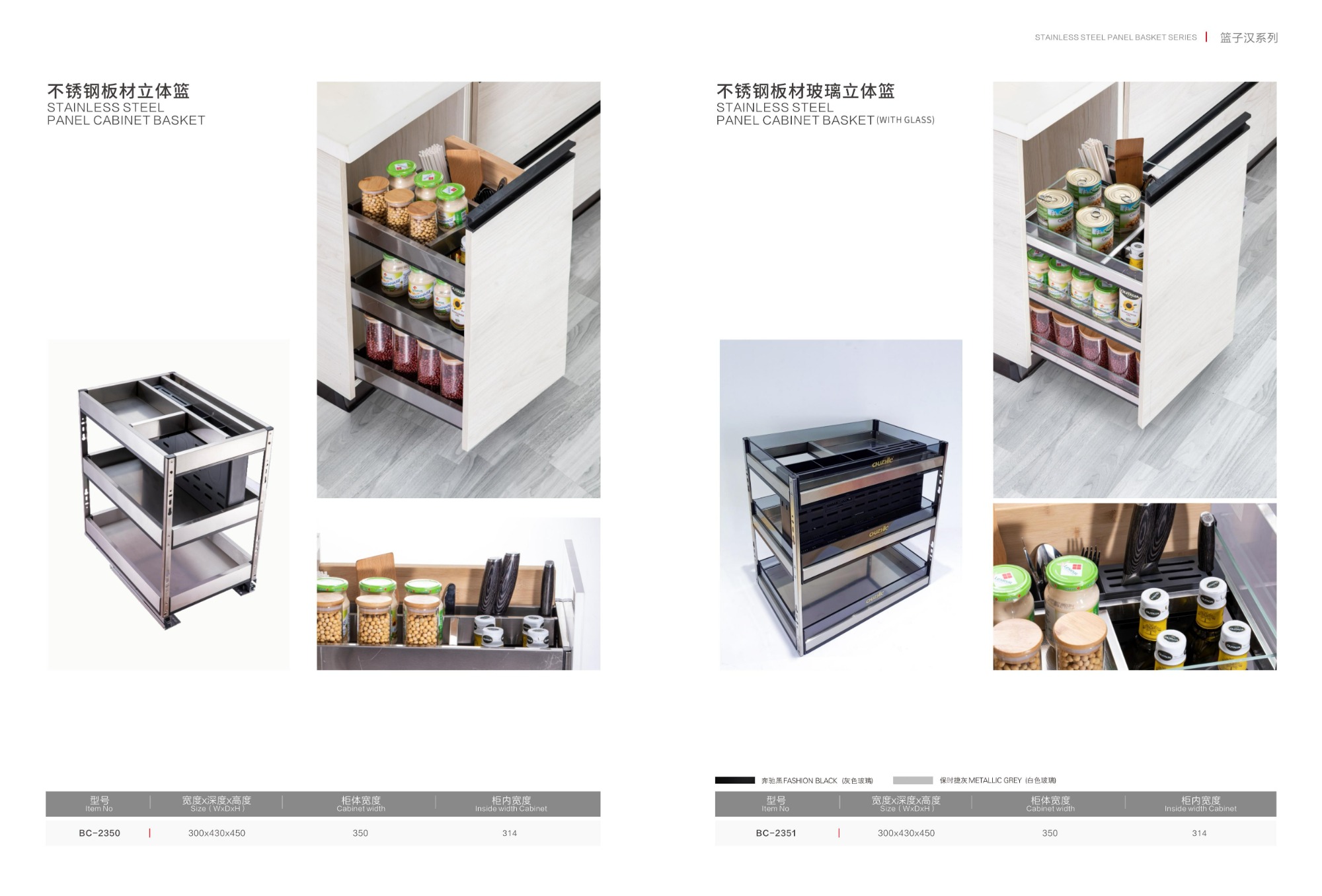 Kitchen Stainless Steel Panel Basket Series
