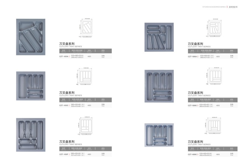 Kitchen CUTLERY TRAY/PLATE TRAY/CABINET WASTE BIN