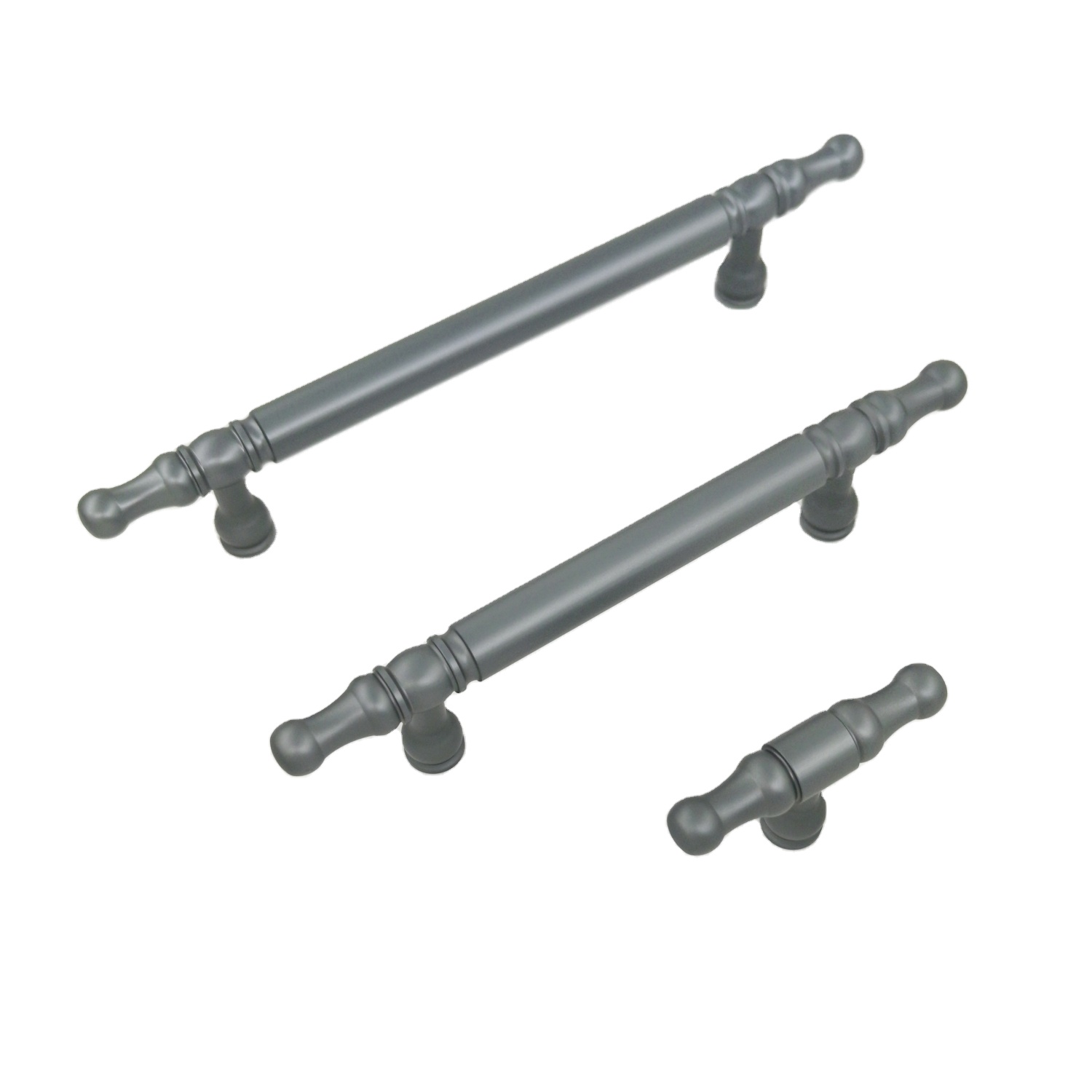 Plant Milling Process Drawer Knob Cabinets Aluminium Profile Pull Kitchen Aluminium Oxide Gray Handle