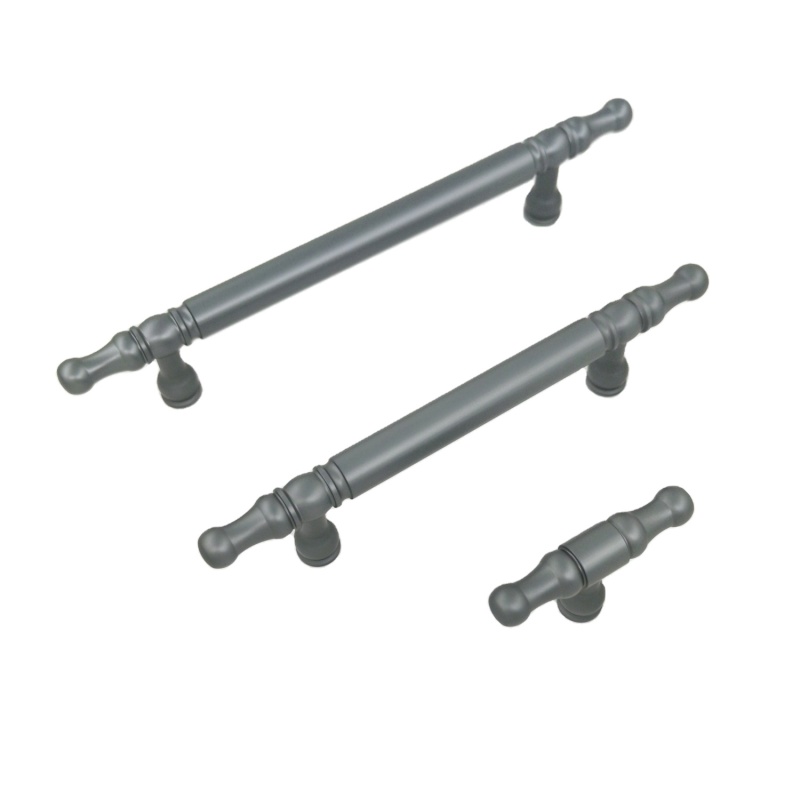 Plant Milling Process Drawer Knob Cabinets Aluminium Profile Pull Kitchen Aluminium Oxide Gray Handle