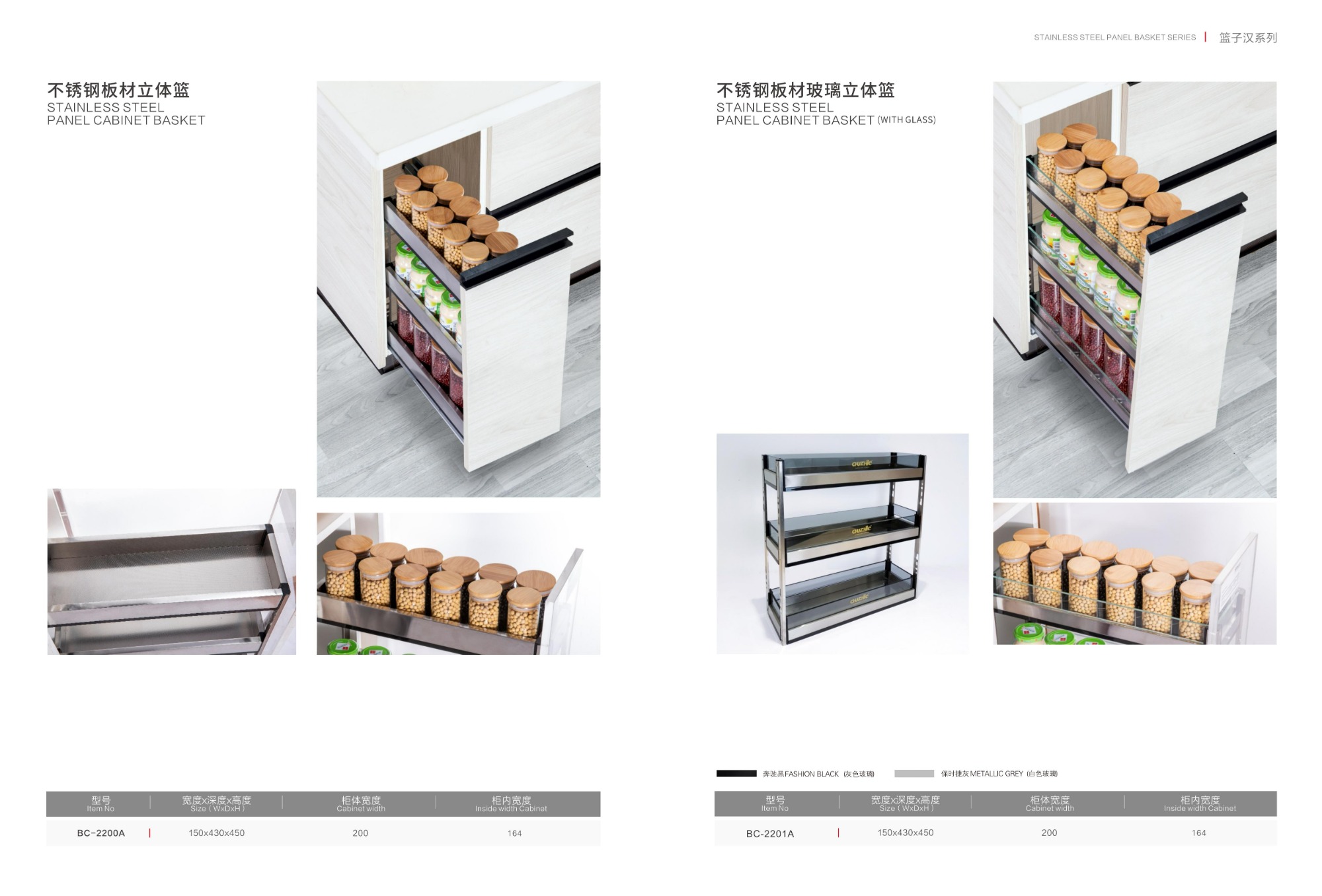 Kitchen Stainless Steel Panel Basket Series