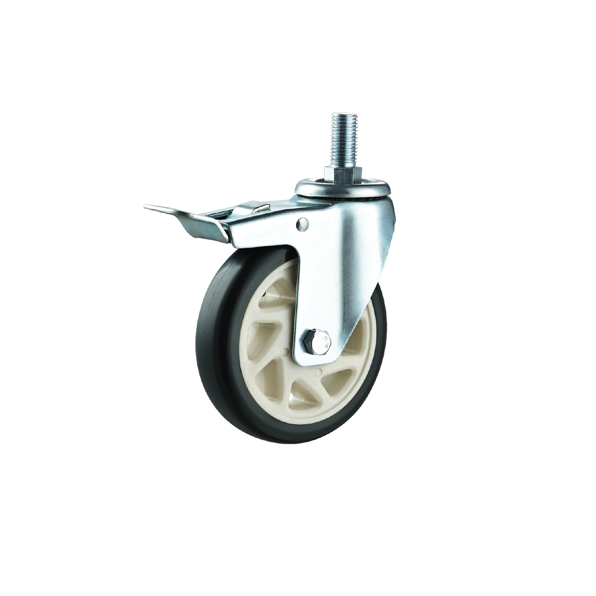 Swivel Caster Wheel 75/100/125mm PVC Caster Medium Duty Wheel Rigid Model For Machinery And Equipment