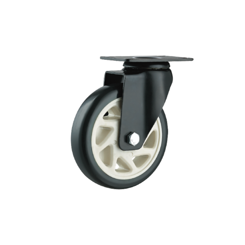 Customization Color Rotate Caster Wheel 75/100/125 PVC Caster Wheel Supplier Black Electrohporesis For Machinery And Equipment