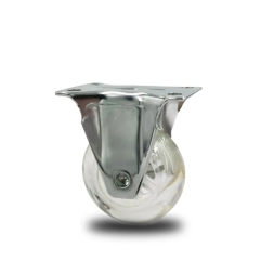 Transparent Caster Wheel 35/50/75/100 MM PU Trader Supplier For Equipment And Machine Swivel Threaded Stem Without Brake Caster