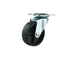 Light Duty Caster Wheel 1.5/2/2.5/3 INCH Black Color Caster Supplier Customized For Industry Swivel Threaded Stem With Brake