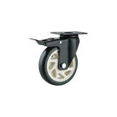Customization Color Rotate Caster Wheel 75/100/125 PVC Caster Wheel Supplier Black Electrohporesis For Machinery And Equipment