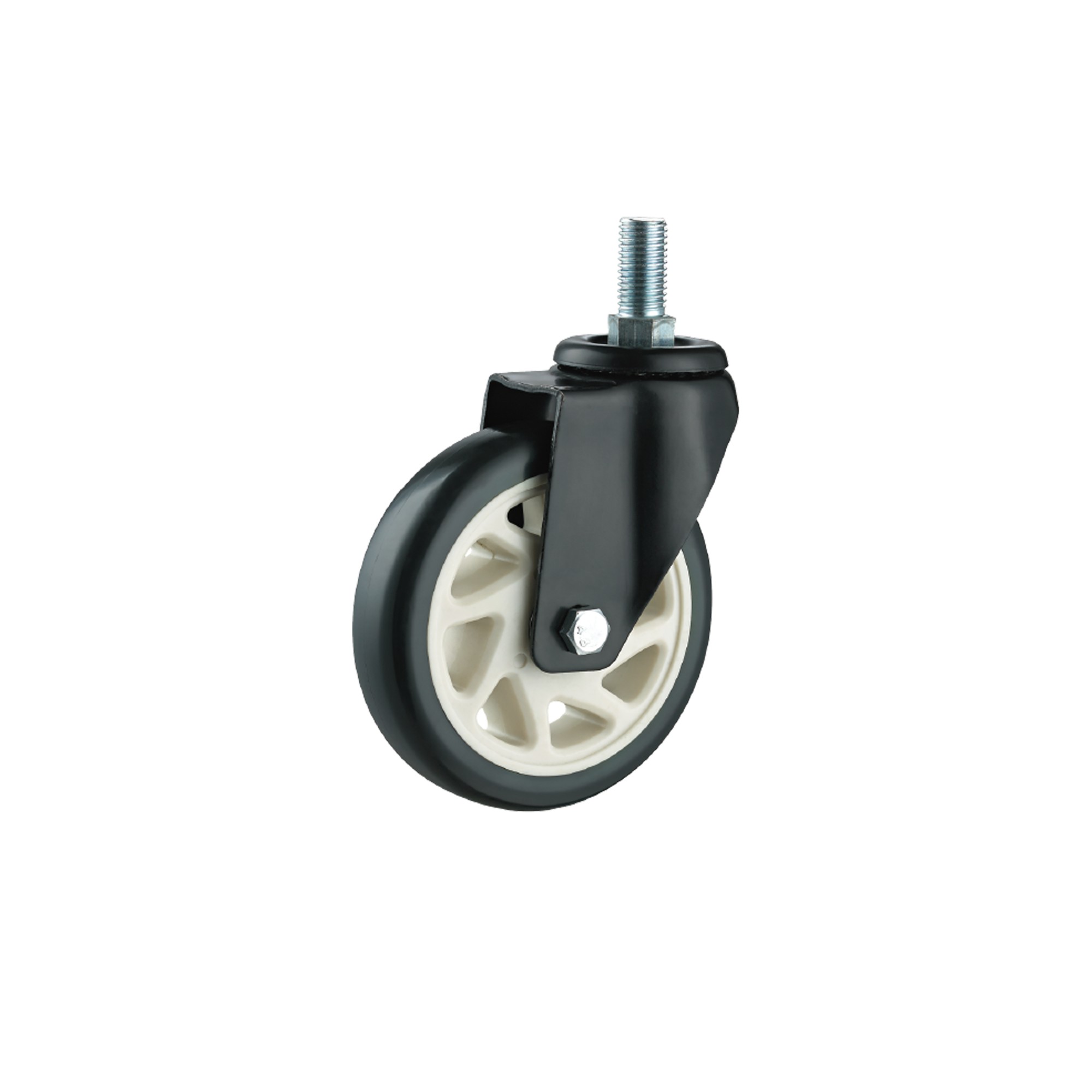 Customization Color Rotate Caster Wheel 75/100/125 PVC Caster Wheel Supplier Black Electrohporesis For Machinery And Equipment