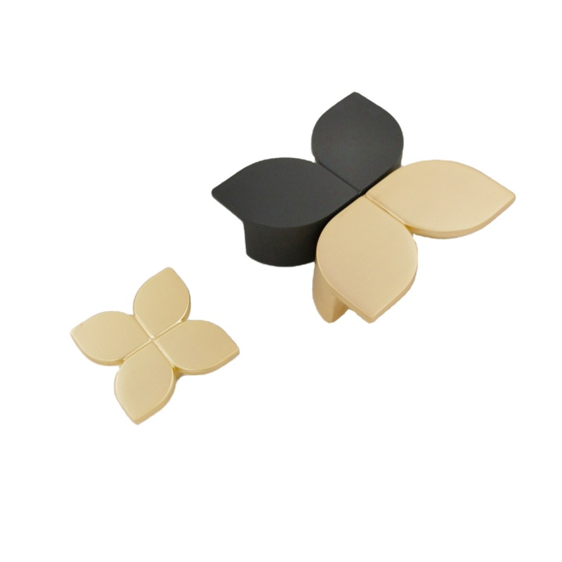 Art Decorate Flower Pull Furniture Hardware New Design Handle 2023 Arrive Gold Knob